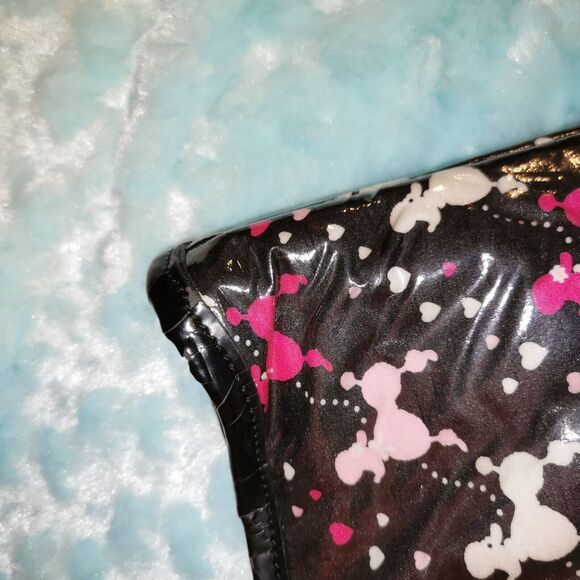 Jesus Diamante Poodle Print Hime Gyaru Gal Style Large Black Tote Bag Rare Y2K - Picture 7 of 12